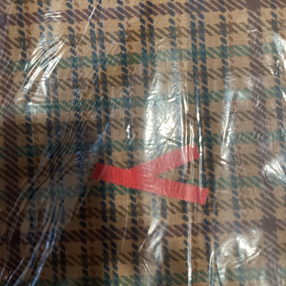 Vtg Ralph Lauren Churchill Multi Plaid Twin Sheet Flat & Fitted Set